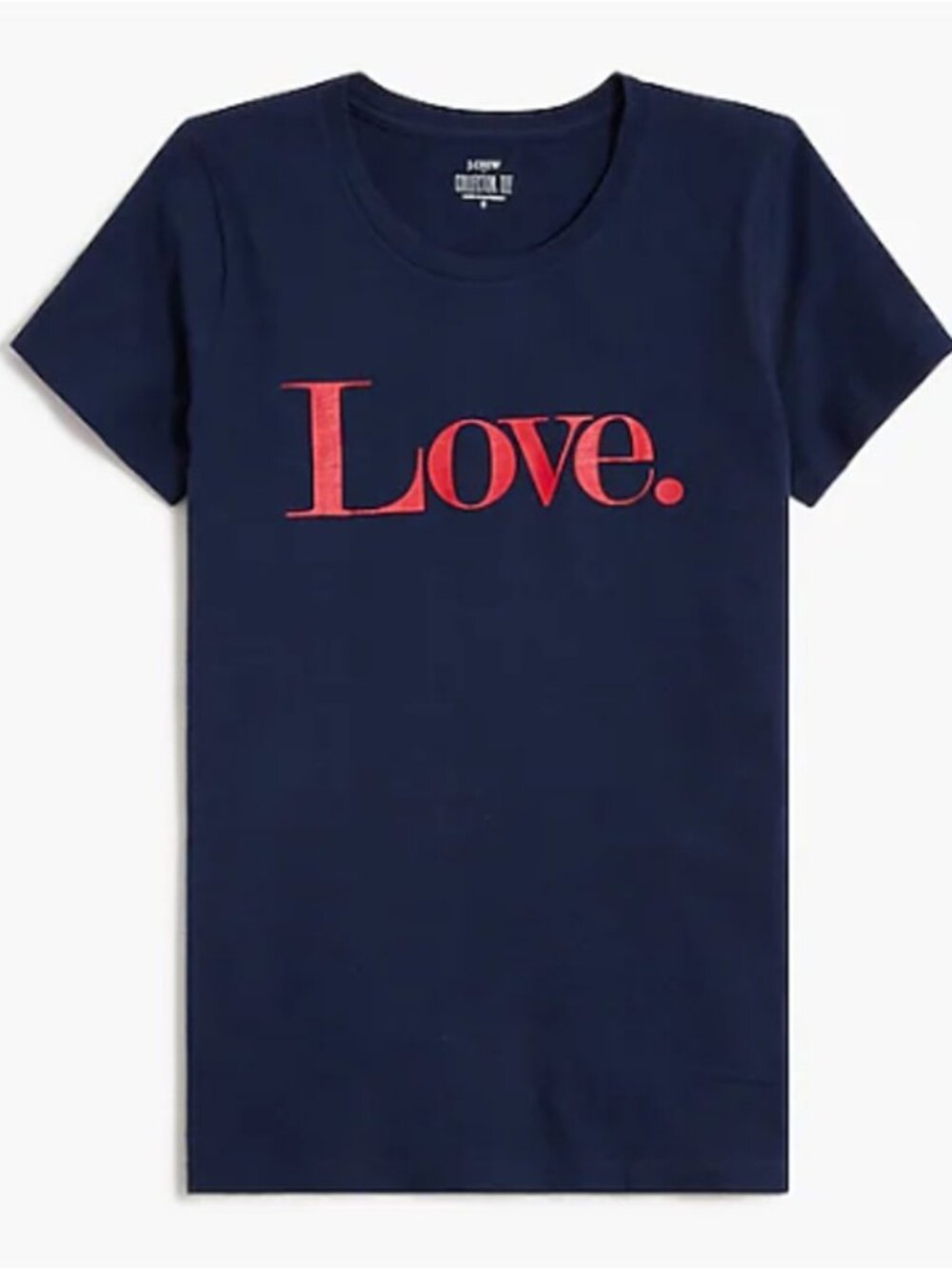 J. Crew LOVE Navy Cotton Collector Tee Sizes S 3X NEW